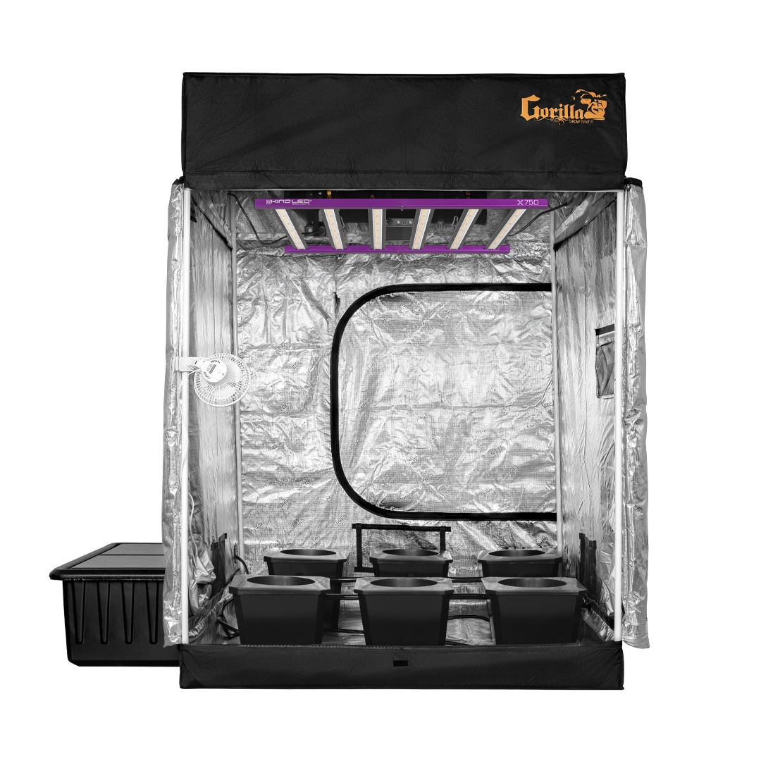 5′x5′ Hydroponic Grow Tent Kit - Now With Kind LED X750! - Grow