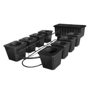 SuperPonics Bubble Flow Buckets 8-Site Hydroponic System